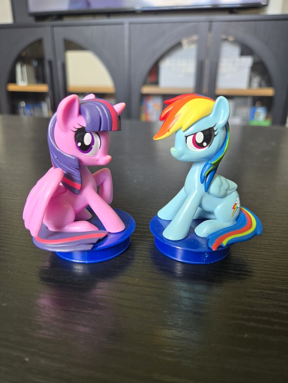 My Little Pony Movie Cup Topper Rainbowdash & Twilight Sparkle RARE MLP Figure